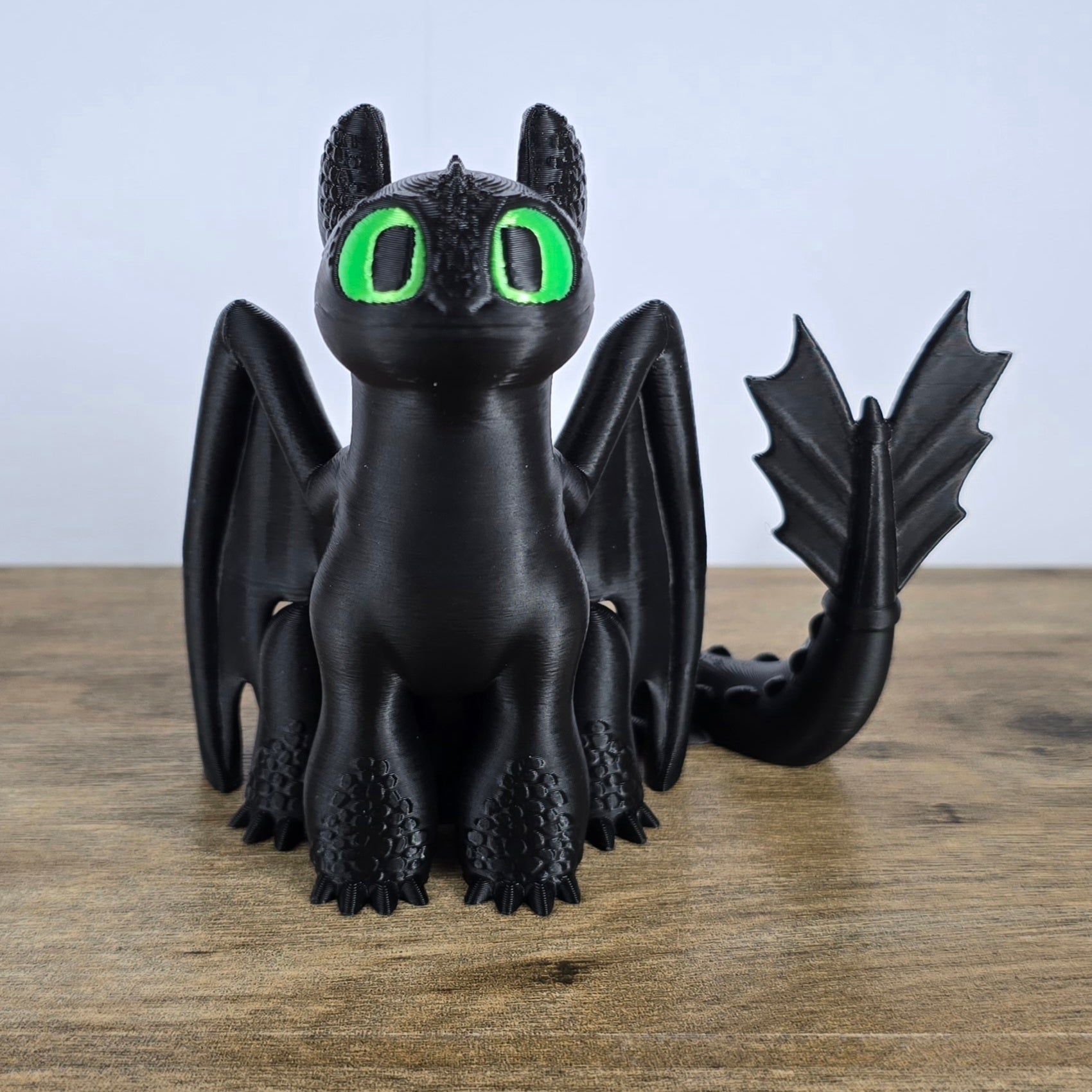 Toothless-inspired Dragon - Sitting Pose Fan art