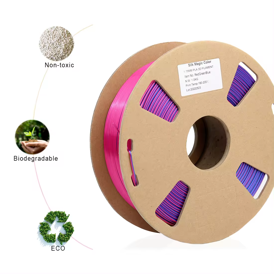 Tri Colour Silk PLA 1.75mm