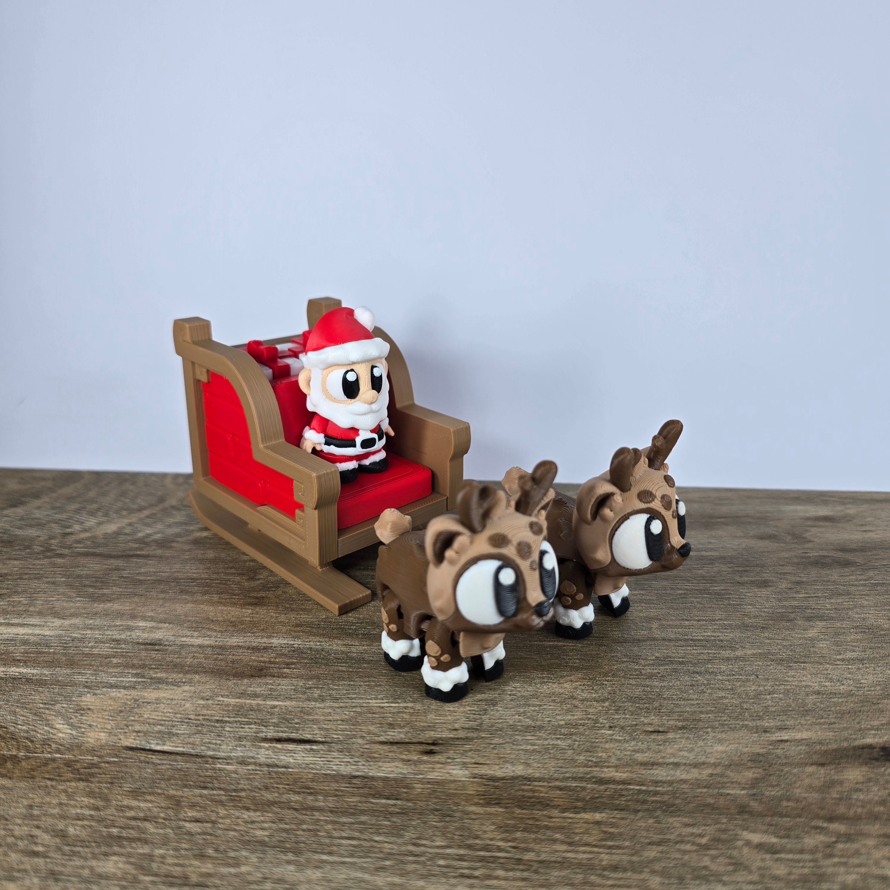 Santa, Sleigh & Reindeer